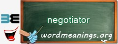 WordMeaning blackboard for negotiator